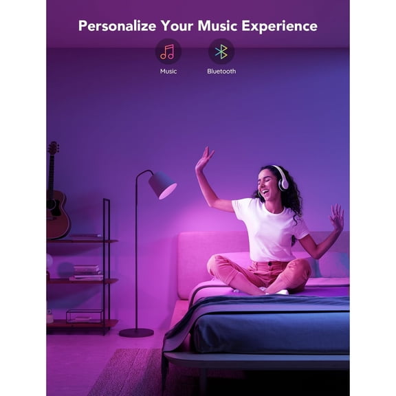 Smart Light Bulbs, 1200 Lumens Dimmable BR30 Bulbs, RGBWW Color Changing Light Bulb, Flood Light Bulbs Work with Alexa, Google Assistant, WiFi & Bluetooth LED Bulbs, Music Sync, 2 Pack