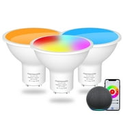 Smart Light Bulbs, Smart LED Lights for Valentine's Day Parties Decoration,Tunable White, App and Voice Control, Google Home Compatible, GU10 Base, 3.5W,Dimmabl