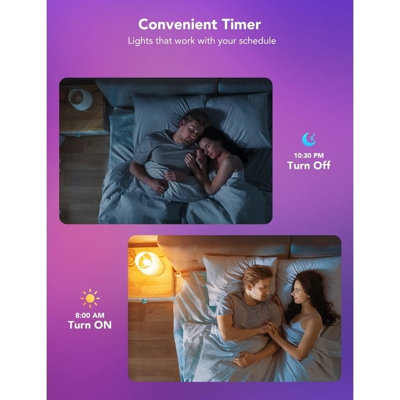 Smart Light Bulbs, WiFi & Bluetooth Color Changing Light Bulbs, Music Sync, 16 Million DIY Colors RGBWW Color Lights Bulb, Work with Alexa, Google Assistant Home App, 800 Lumen, 6 Pack