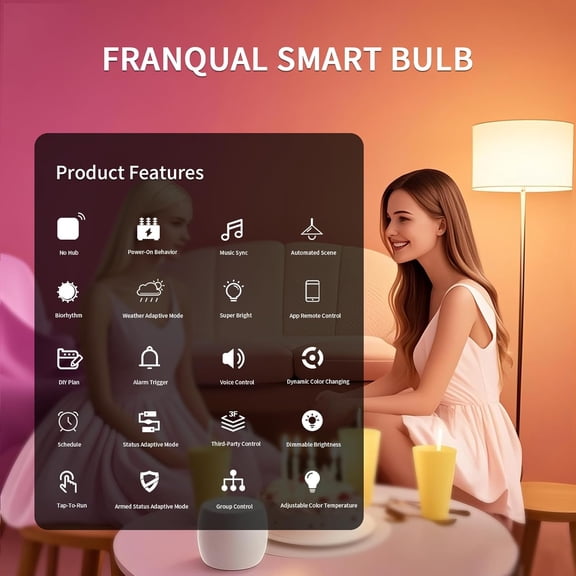 Smart Light Bulbs Work with Alexa Google Assistant, 1600LM Ultra Bright Smart Bulb, 13W 150W Equivalent RGBCW Color Changing Light Bulbs 2P, Bluetooth 2.4GHz Wi-Fi A21 E26 App LED Light Bulb