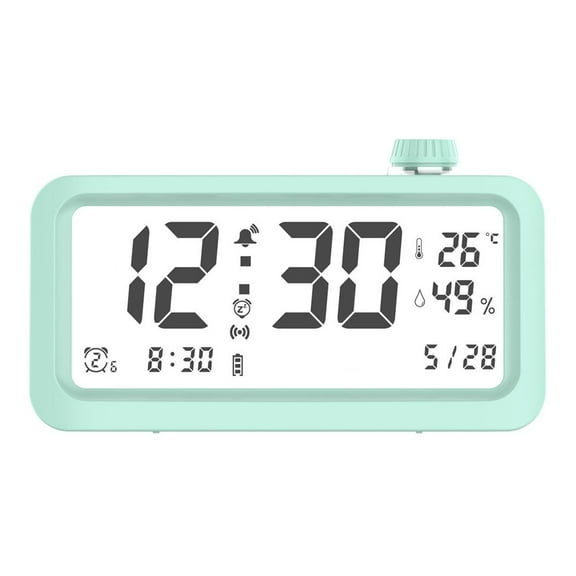 Smart Light-Sensitive Alarm Clock For Students: Lcd Display,Humidity Temperature
