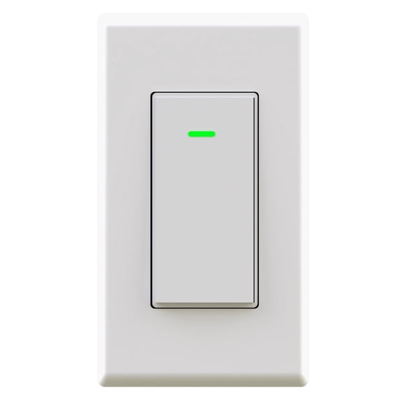 Smart Light Switch - 1 Gang Single Pole,Needs Neutral Wire, Compatible with Alexa Google Assistant