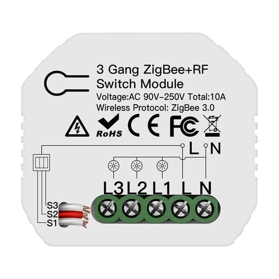 Smart Light Switch Relay Module 1/2/3 Gang Smart Life/Tuya Control, With Alexa Home ,Trusted and Reliable