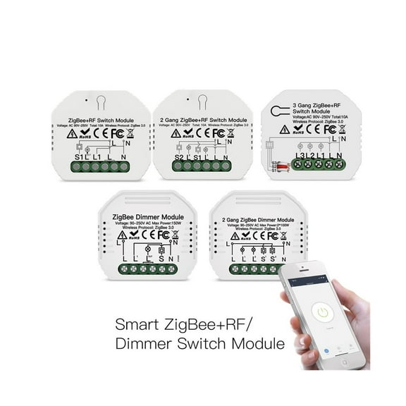 Smart Light Switch Relay Module 1/2/3 Gang Smart Life/Tuya Control, With Alexa Home ,Trusted and Reliable