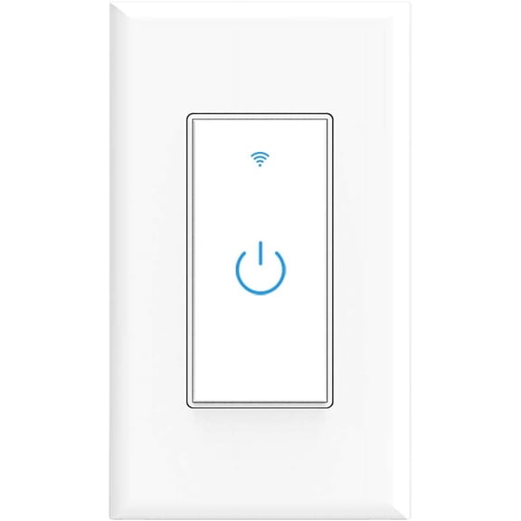 Smart Light Switch, WiFi Switch Touch Wall Switch 1 Gang, Compatible with Alexa Google Home