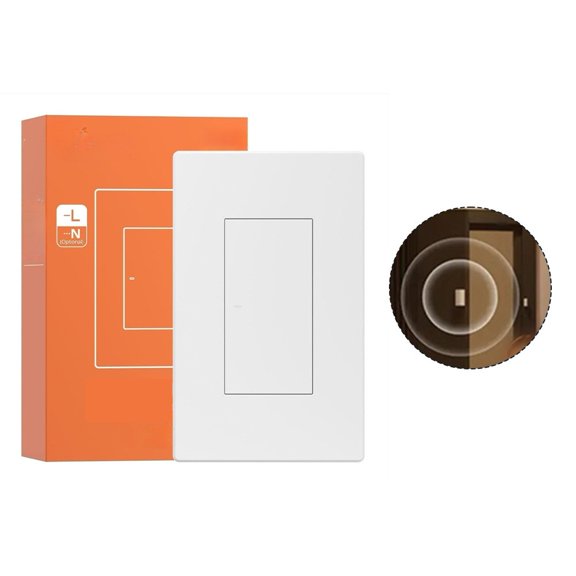 Smart Light Switch for Zigbee Technology Works with For Alexa and for eWeLink for Hands Voice Control and Mobile App Automation Features (1-Gang)