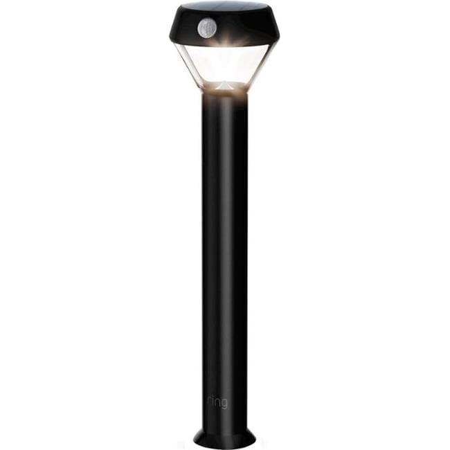 Black Solar LED Pathway Light with Smart Features