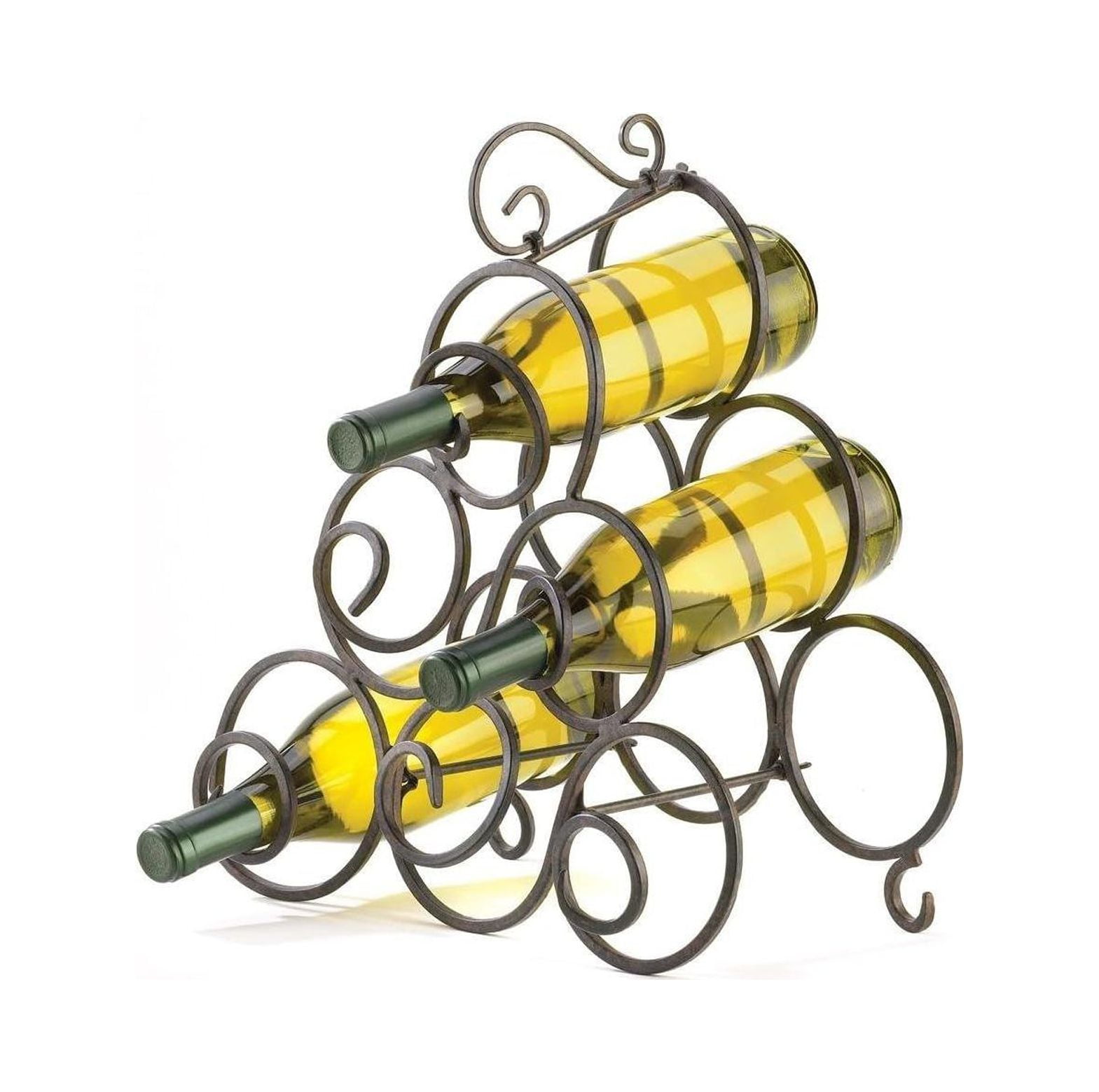 Smart Living Company Display, 6Bottle Scroll Wine Rack Kitchen Table