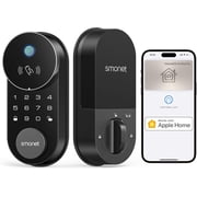 SMONET Smart Lock Fingerprint Keyless Entry Door Lock with Apple Home Key, Built-in WiFi Front Door Deadbolt Touchscreen Keypad App Remote Control Supports Apple HomeKit, Alexa, Google Assistant