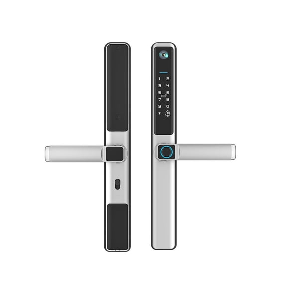 Smart Lock Electronic Fingerprint Door Handle Keyless Outdoor Waterproof Aluminum Sliding for Home ,Effortless Installation