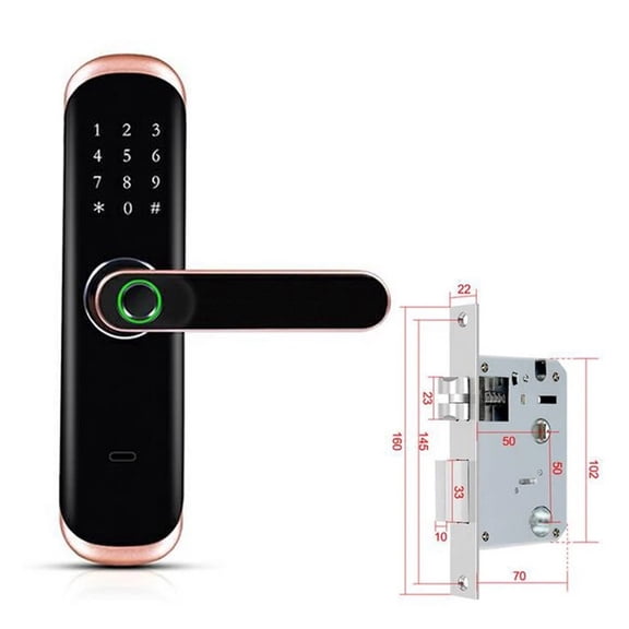 Smart Lock Fingerprint Control,Access for Wooden/Metal Door Card/Temporary Passcode/Anti-Peep Keypad ,Keyless Entry Deadbolt