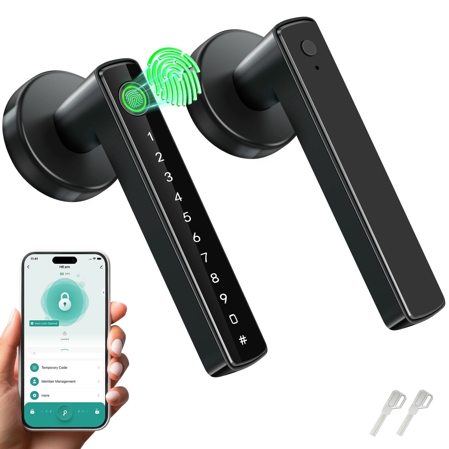 Volibel Smart Lock, Fingerprint Door Lock, Keyless Entry with App ...