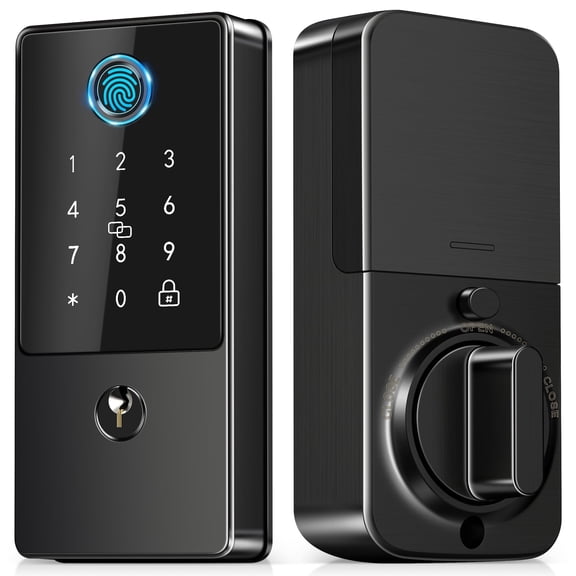Smart  Deadbolt Lock with Touchscreen Keypad, Keyless Front Door Entry, App Control, Compatible with Alexa and other, Auto Locking   Black