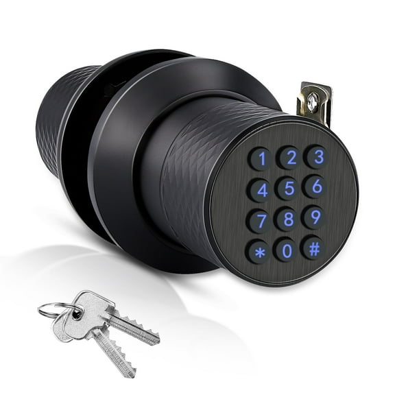 Smart Lock,Keyless Smart Lock Digital Door Lock with Keypad, Waterproof Electronic Keypad Door Lock with Spare Keys, Great for Home, Hotel and Office