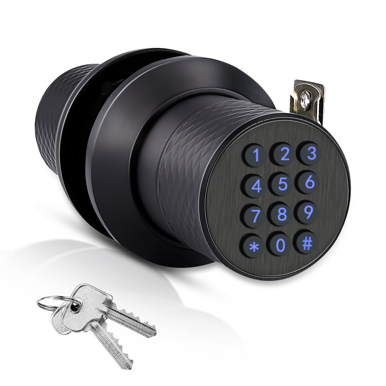 Black Metal Keyless Smart Digital Door Lock with Keypad