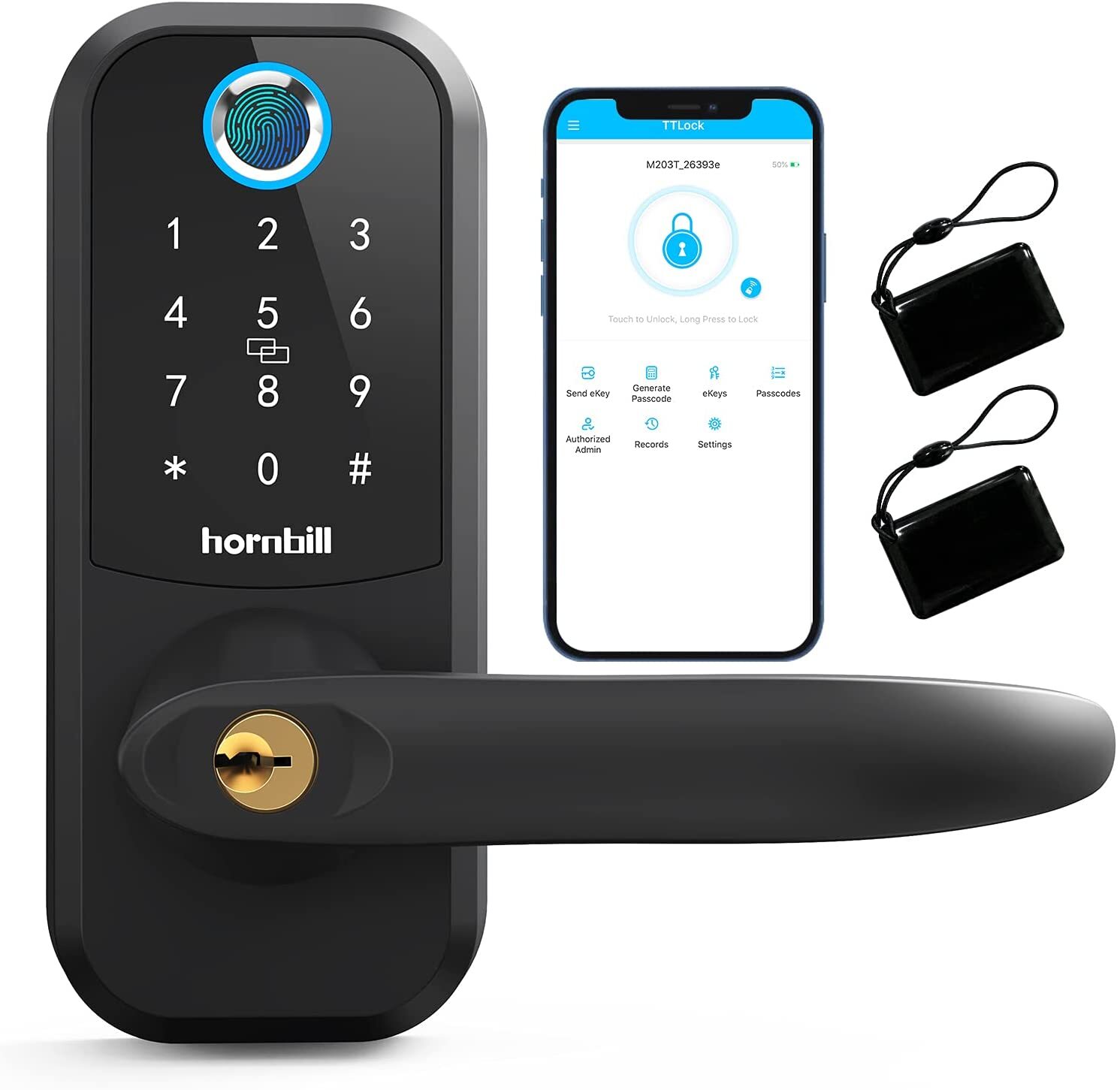 WiFi Smart Lock, Keyless Entry Door Lock with Remote Unlock, Easy to  Install, Electronic Deadbolt with Voice Control, Security Door Lock Great  for