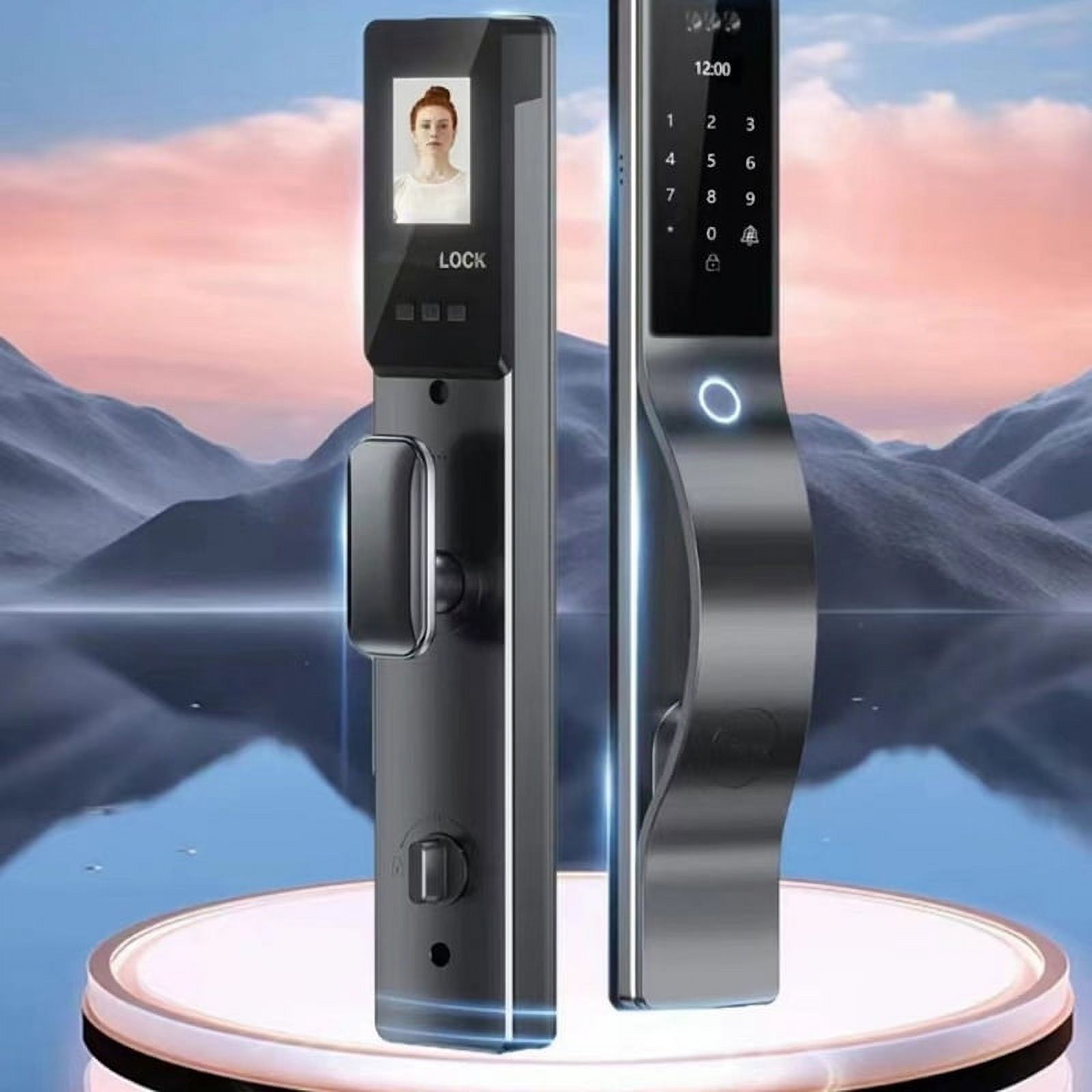 Camera Lock Tag Smart Locks 3D Recognition Lock Fingerprint Magnetic Card Password ...