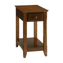 ACME Bertie 1-Drawer Wooden End Table with Bottom Shelf in Walnut