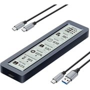 Smart M.2 NVMe SSD Enclosure with LCD Screen   10Gbps USB 3.2 Gen2, Real-Time Health Monitoring, Tool-Free Installation, Heat Dissipation for NVMe PCIe 2230/2242/2260/2280 up to 4TB