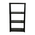 Smart Made 4 Tier Black Plastic Shelving Utility Unit