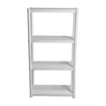 Smart Made 4 Tier White Plastic Shelving Utility Unit
