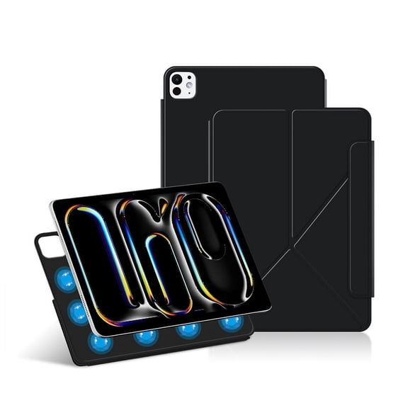 Smart Magnetic Case for iPad Pro 11-inch M4 (2024) - Durable Slim Folio Case, Vertical and Horizontal Stand, Dual-Side Rugged Shockproof Premium PU Leather Cover, Auto Wake/Sleep