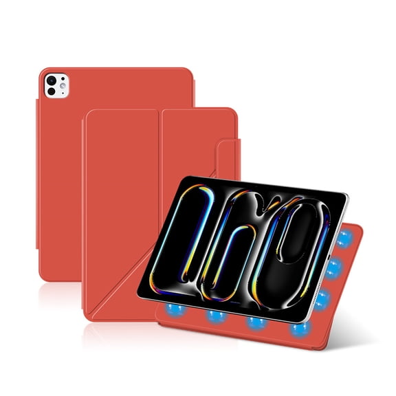 Smart Magnetic Case for iPad Pro 11-inch M4 (2024) - Durable Slim Folio Case, Vertical and Horizontal Stand, Dual-Side Rugged Shockproof Premium PU Leather Cover, Auto Wake/Sleep