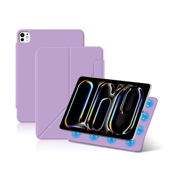 Smart Magnetic Case for iPad Pro 13 inch (2024) M4 - Durable Slim Folio Case, Vertical and Horizontal Stand, Dual-Side Rugged Shockproof Premium PU Leather Cover, Auto Wake/Sleep