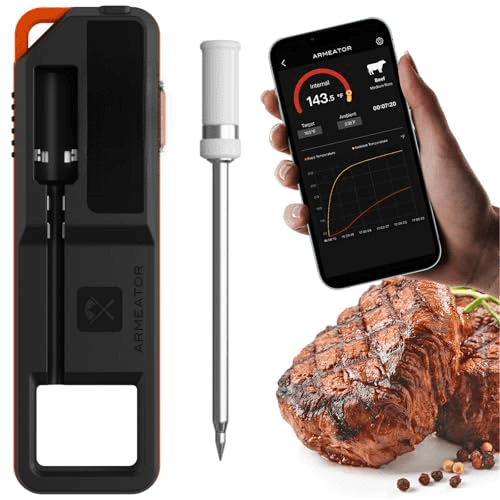 Smart Meat Thermometer Digital Instant Read Wireless Cooking Thermometer for BBQ Grill Air Fryer, Gifts for Men, Kitchen Essentials Gadgets Grilling Accessories, Stocking Stuffers Food Thermometers