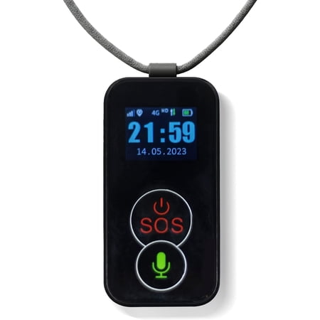 Smart Med Alert - Elderly Cellular Medical Alert Pendant | Wearable Panic Button Necklace