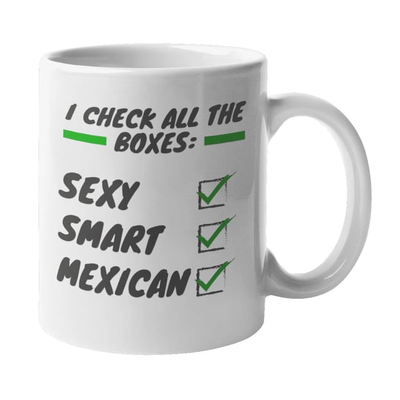 Smart Mexican, Mexico Themed Ceramic Coffee & Tea Gift Mug (11oz)