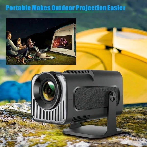 Smart Mini Projector HY320 with Android 11.0, Native 1080P 4K Support, WiFi 6 & BT5.0, Auto Keystone, 180 Adjustable Stand, Portable Home Theater Projector for Phone/TV Stick/Laptop