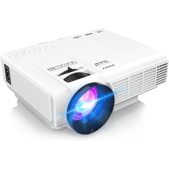 Smart Mini Projector with 1080P HD, 5G WiFi & 2 Way Bluetooth, Portable Outdoor Movie Projector for Phone/Laptop/Games