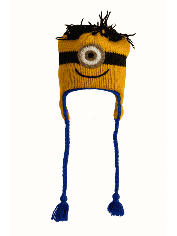 Smart Minions Woolen Animal Hat Hand-Knitted with Micro Fleece Lining for Children, Teens & Adults