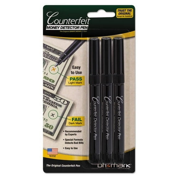 Smart Money Counterfeit Bill Detector Pen, U.s. Currency, 3/pack | Bundle of 2 Packs