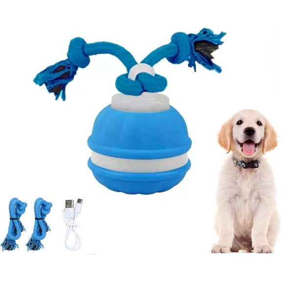 Smart Motion Pet Ball, Interactive Dog Toys Balls, USB Rechargeable Motion Activated Moving Dog Toy with Rope, Bouncing Jumping Ball for Medium Large Dogs & Puppies
