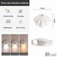 thumbnail image 1 of Smart Motion Sensor LED Night Light, Shell Shaped USB C Rechargeable Dimmable Wall Lamp With Magnetic Installation For Bedroom, Staircase, Corridor Decor,White-1PC, 1 of 7
