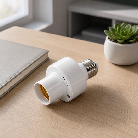 Smart Motion Sensor Lamp Base with E27 Socket Automatic Induction Light Controller, Microwave Detection, Energy-Saving, for Hallway, Stairwell, Garage & Corridor