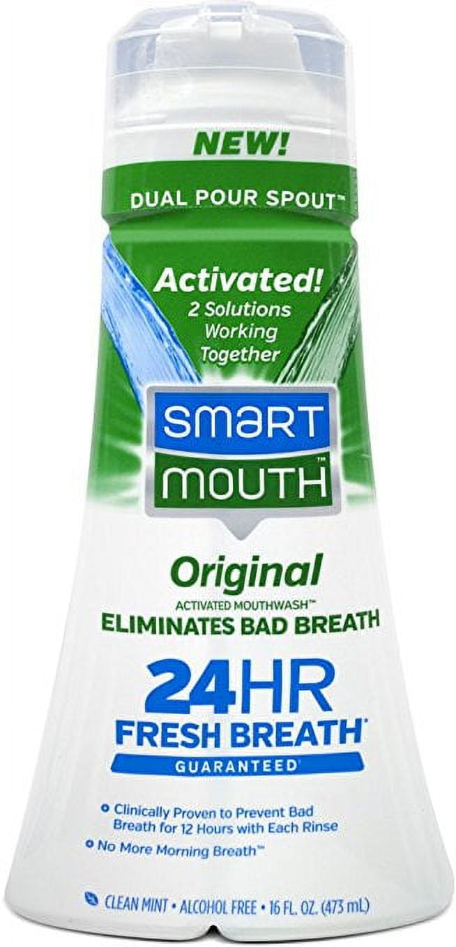Smart Mouth Original Activated Mouthwash Clean Mint, 16.0 FL OZ 3Pack