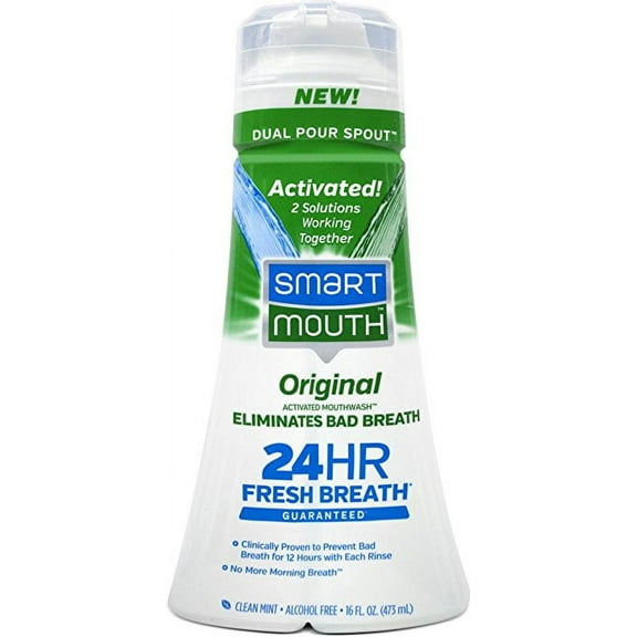 Smart Mouth Original Activated Mouthwash Clean Mint, 16.0 FL OZ 3Pack