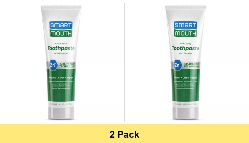 Smart Mouth Premium Clean Mint Toothpaste 6 oz. Tube - 2 Pack