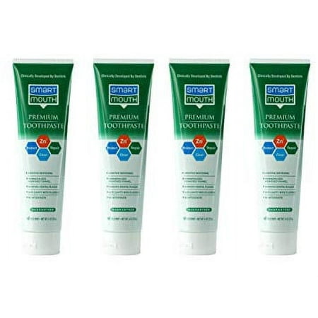 Smart Mouth Premium Zinc Ion Toothpaste, 6 oz (4-Pack)