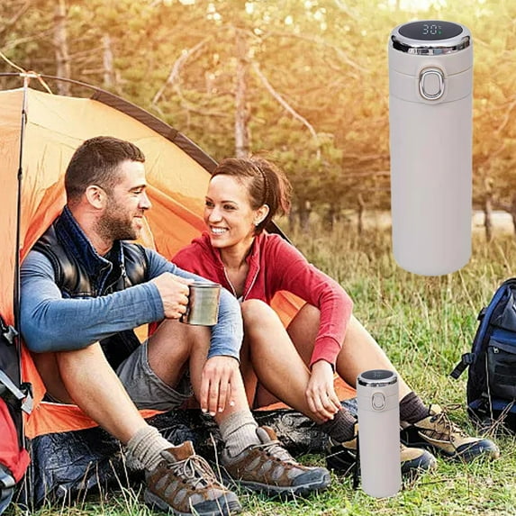 Smart Mug, Temperature Control Cup, Stainless Steel Insulated Coffee Cup with Digital Display, Bounce Lid, 420ml, 1-Pack