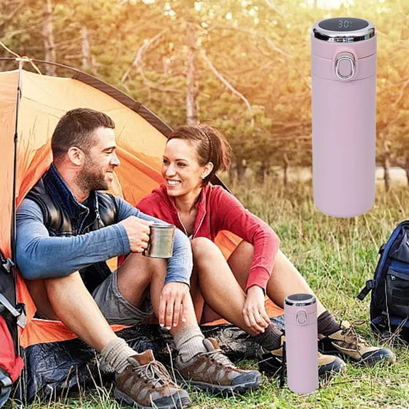 Smart Mug, Temperature Control Cup, Stainless Steel Insulated Coffee Cup with Digital Display, Bounce Lid, 420ml, 1-Pack
