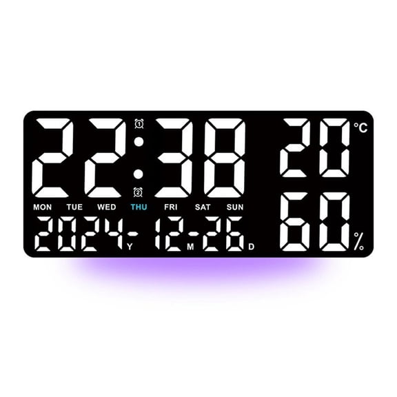 Smart Mute LED Electronic Night Alarm Wall Clock Modern Desk Clock Minimalist Calendar Time Cube Clock For Home Decor In Stock