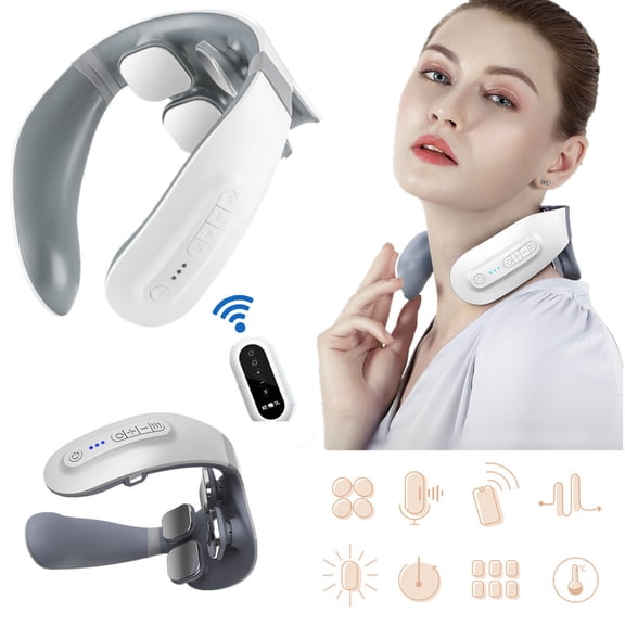 Smart Neck Massager 4 Heads with Reomote Control Heating Function Voice/Remote Control