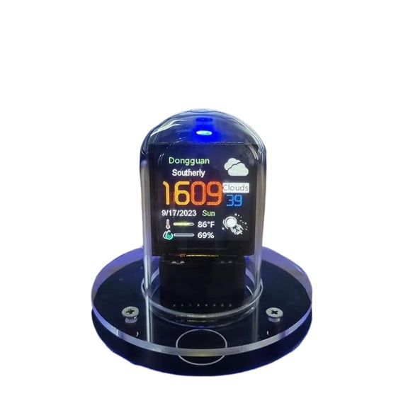 Smart Networked Nixie Tube Automatically Update Digital Desktop Decorations Smart Weather Station Digital Clock ,Easy to Operate