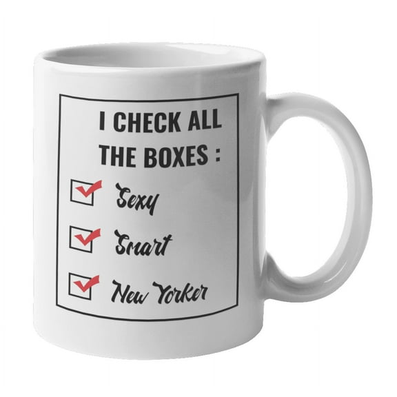 Smart New Yorker, New York USA or US State Coffee & Tea Gift Mug (11oz)