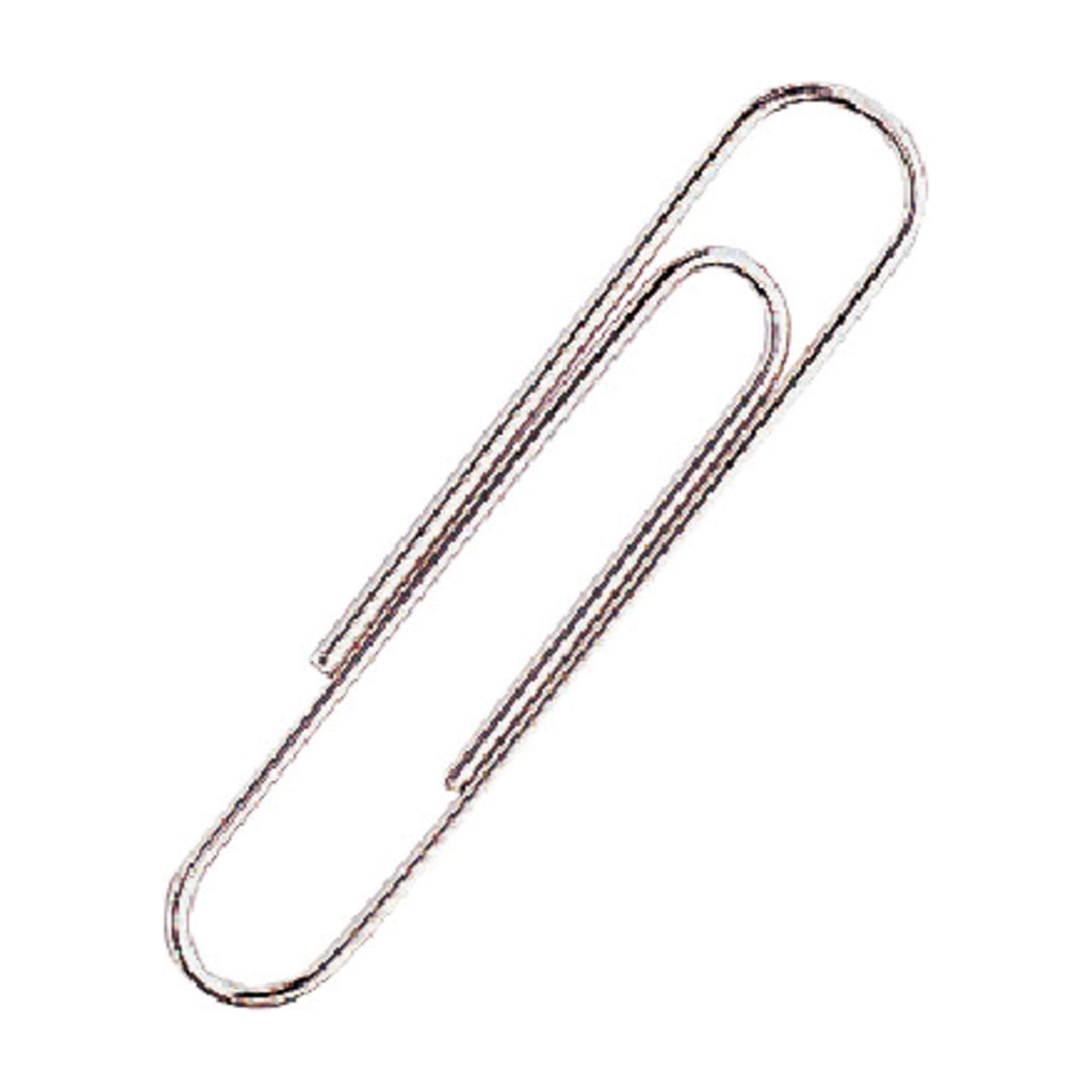 Smart Nickel Finished NonSkid Paper Clips, Silver, 1.25", 100Pack