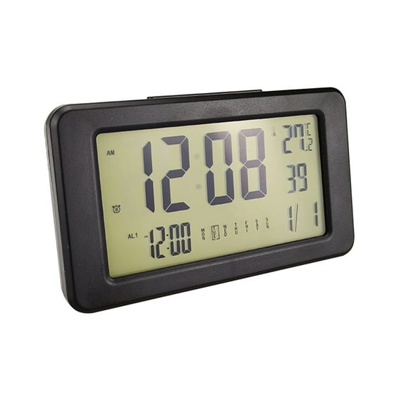 Smart Night Light Digital Alarm Clock With Indoor Temperature Operated Desk Small Clock